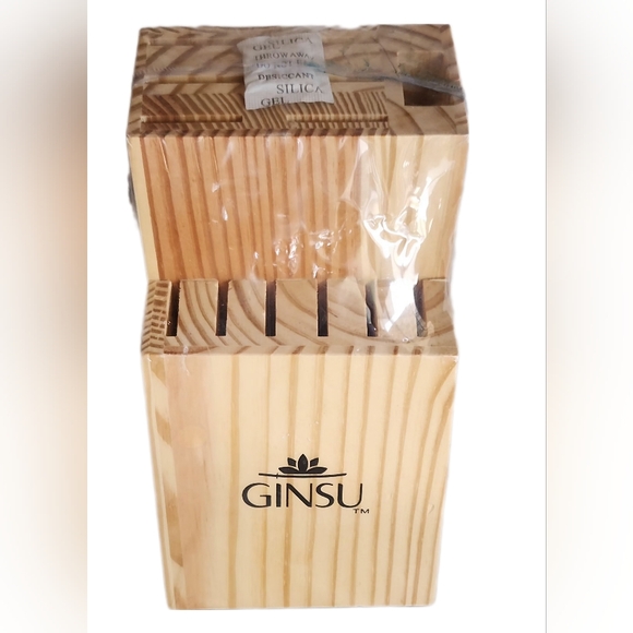 Ginsu Knife Block 13 Various Size Slots - Natural Wood New Sealed Package - Picture 1 of 9